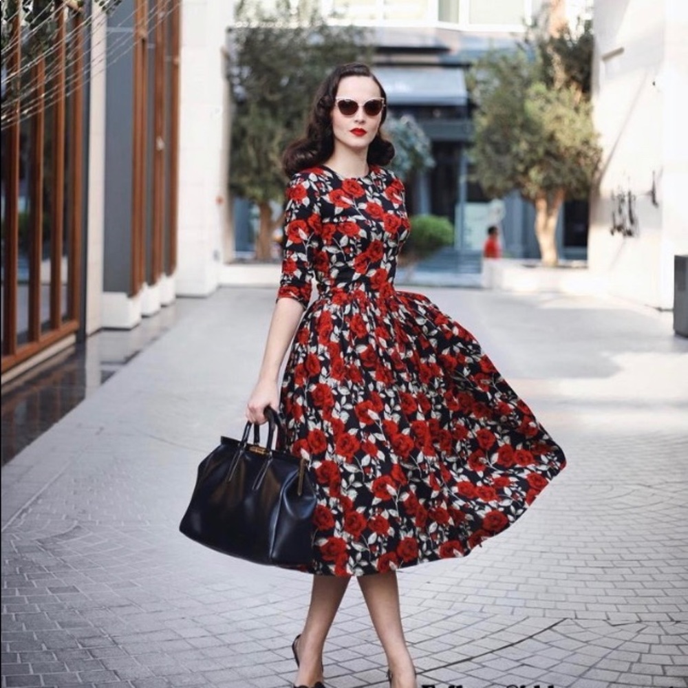 NWOT CUSTOM  Hearts and Found Retro Dress